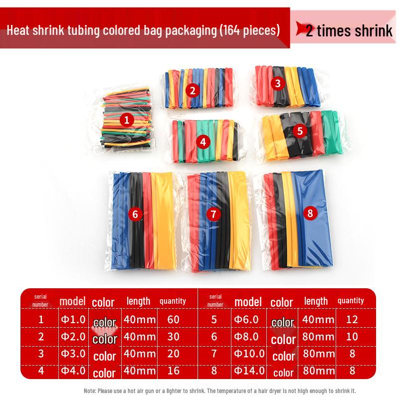Heat Shrink Tube Insulation Sleeve for DIY Wiring and Cable Protection, Flame Retardant