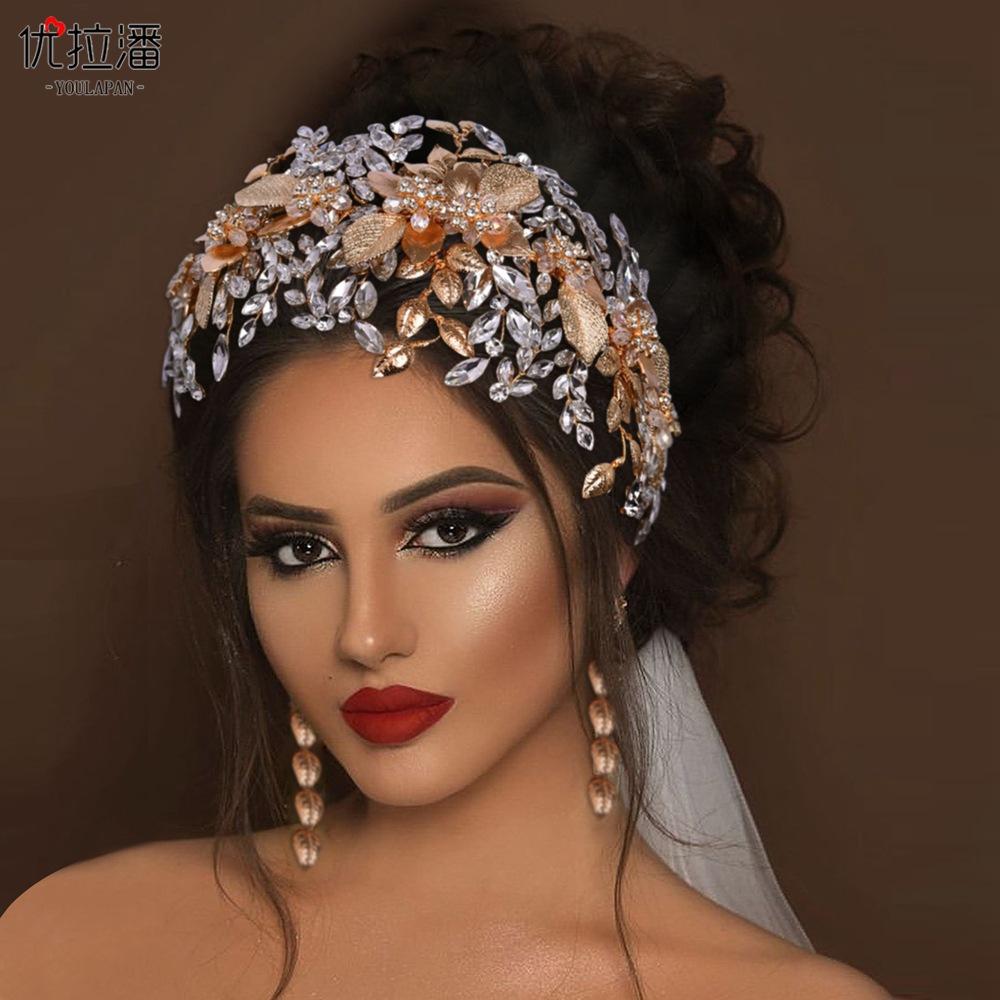 LY-HP0084 Lily's Bride Horse Eye Rhinestone Alloy Handmade Headband Hair Accessories for Brides Wedding