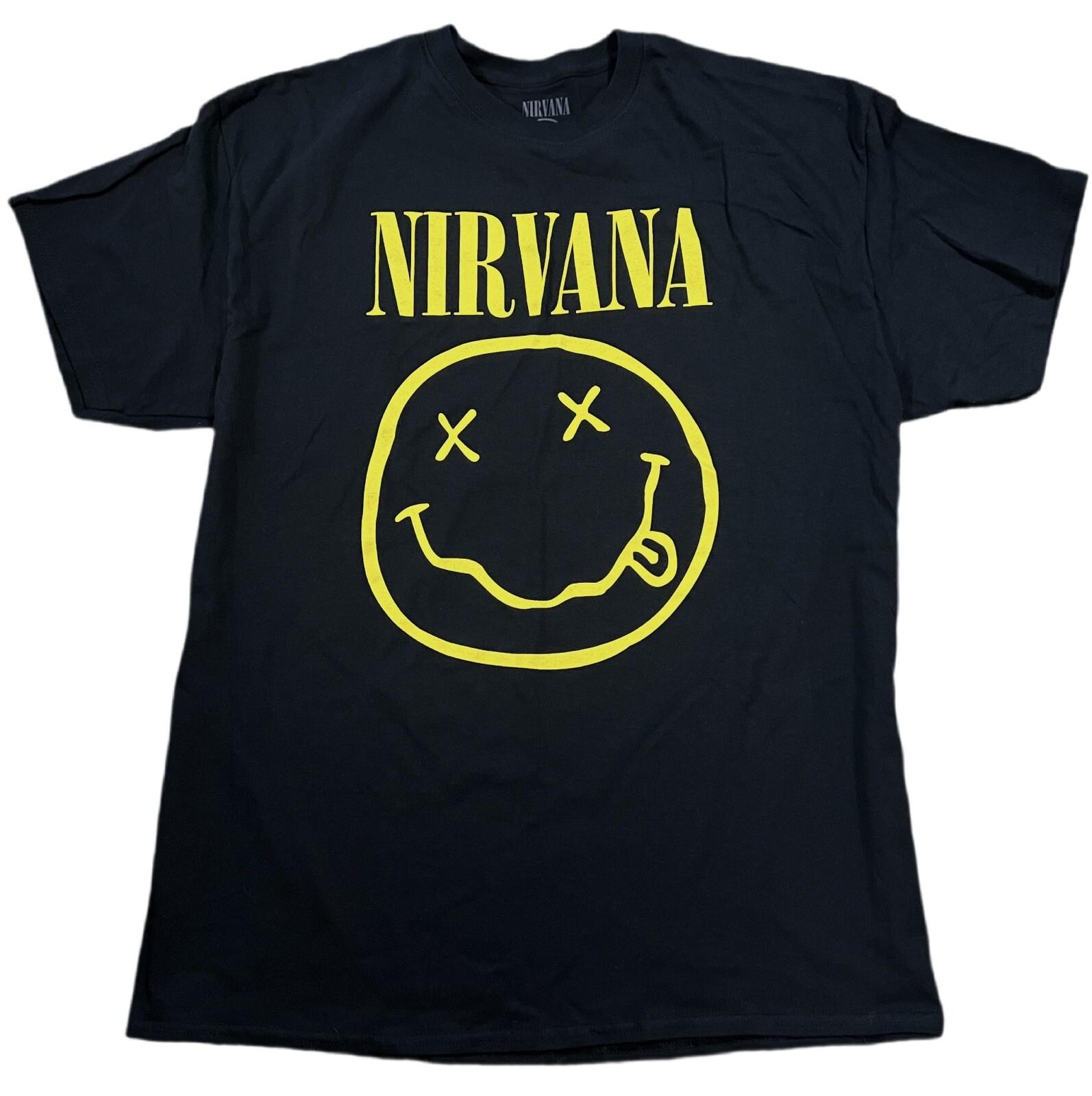 Nirvana Smiley Face T-Shirt - Men’s - Cotton - Gift - Band S