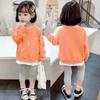 Baby Girl Spring Children's Clothing 0-4 Years Old Two-piece Cartoon Cute Long-sleeved Suit Autumn Trousers