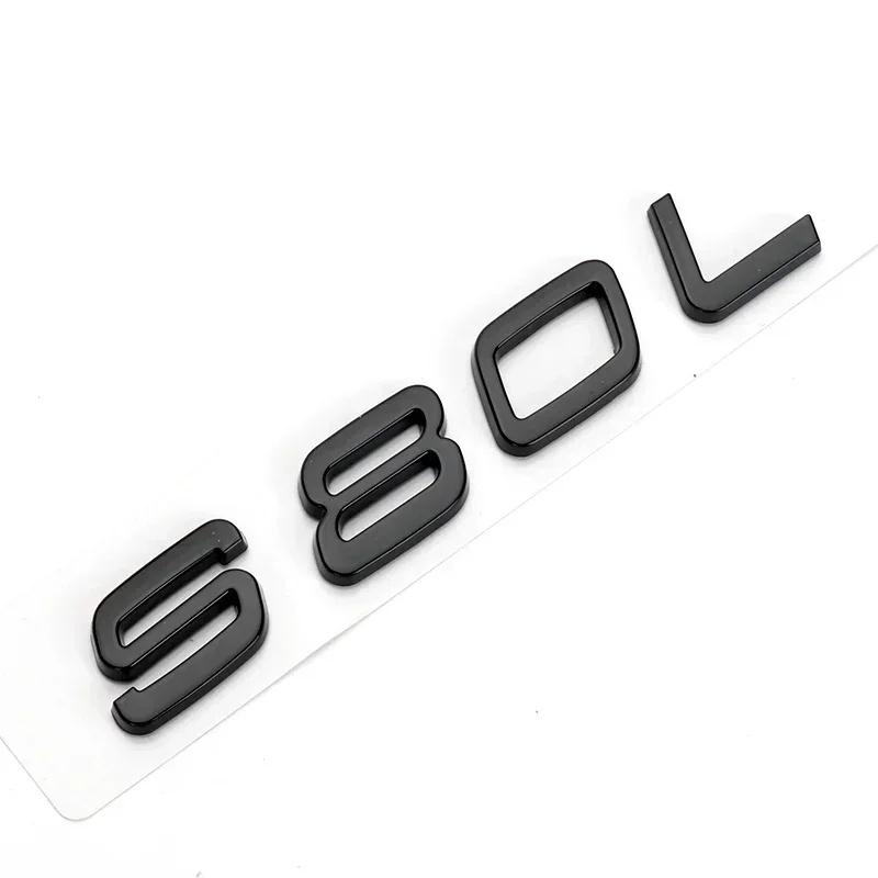 3D ABS Czarny Srebrny Naklejka z Emblematem Bagażnika Samochodowego dla Volvo S40 S60 S80 S90 S60L S90L Naklejka z Emblematem Tylnej Klapy Bagażnika Akcesoria Zewnętrzne