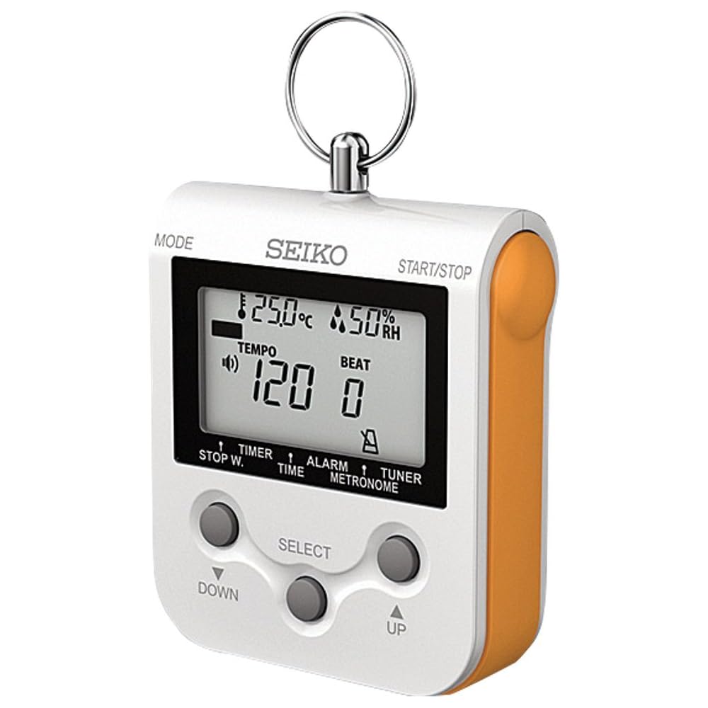 SEIKO Digital Metronome with Neck Strap, Mango Orange, DM90D