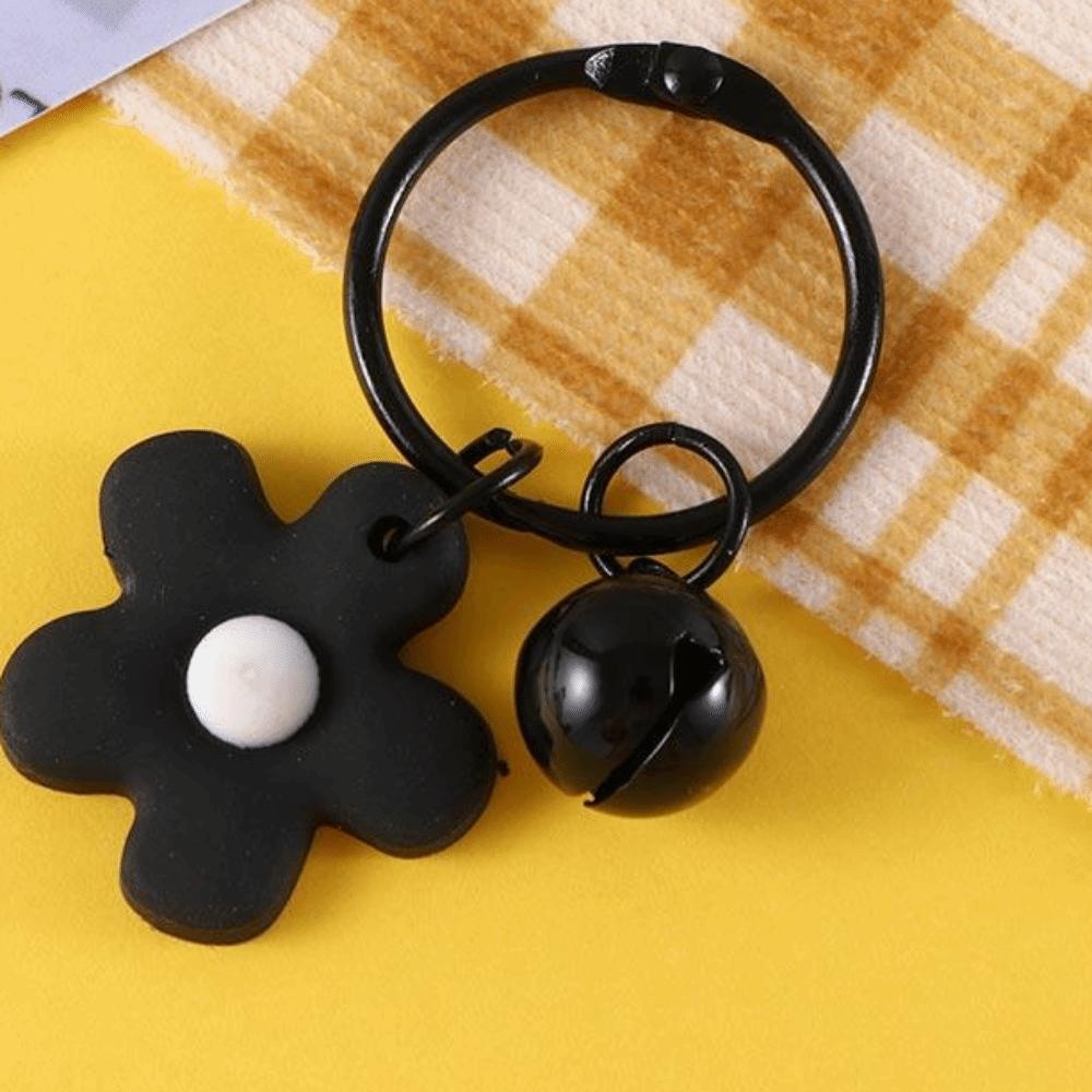 Elegant Wild Women Korean Candy Color Flower Keychain Fashion Jewelry Key Ring Bag Pendant