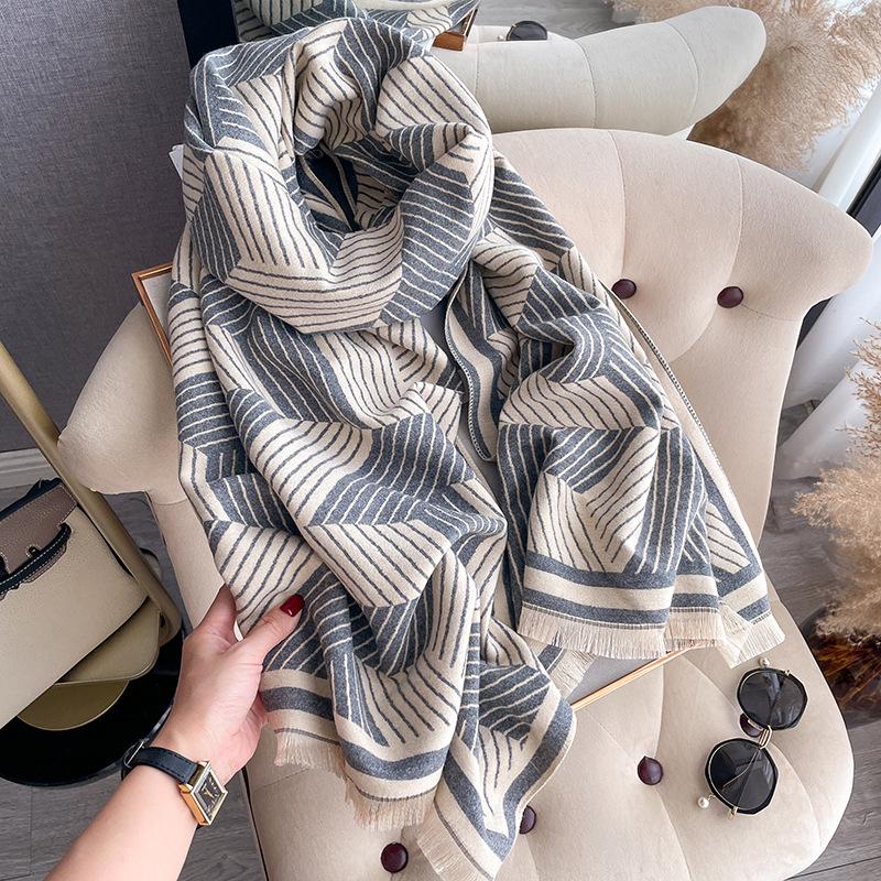 Simple Scarf To Keep Warm In Autumn And Winter, Coat Shawl To Keep Warm And Neck Protection, Female Student Scarf
