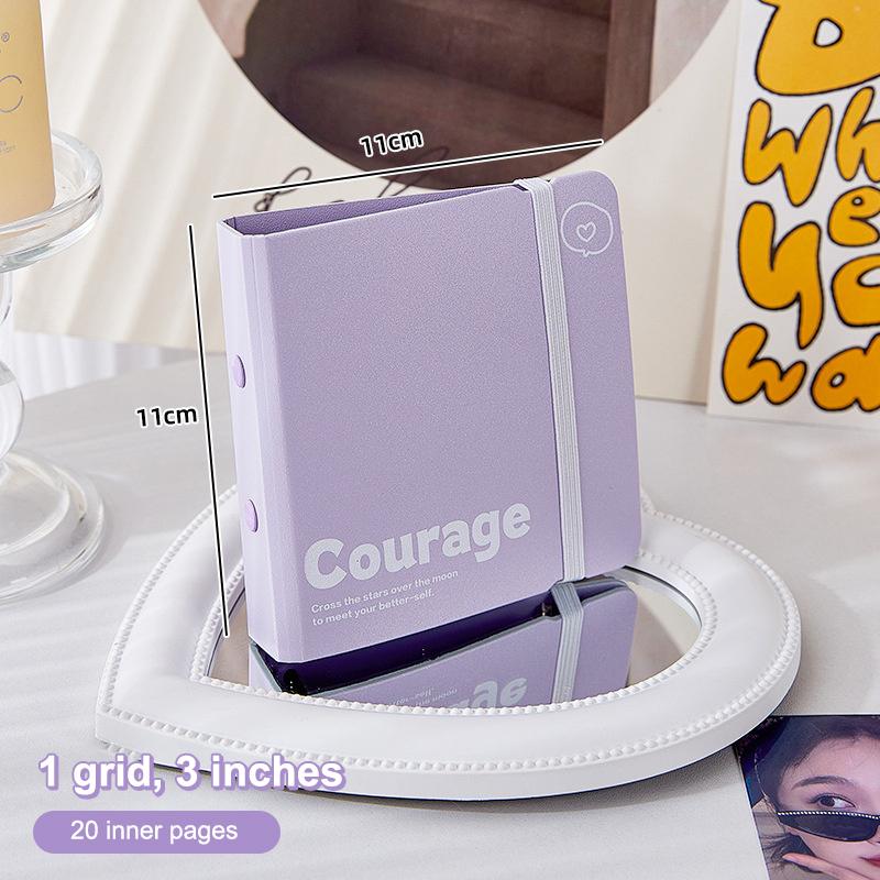 

Биндер для фотокарточек Фотоальбом с резинкой Книга для коллекционирования карточек айдолов Минималистичный биндер для фотокарточек Мини-фотокарточка