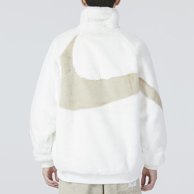 Nike NSW Swoosh Faux Fur Warm Jacket Men Jackets White FB7664-133