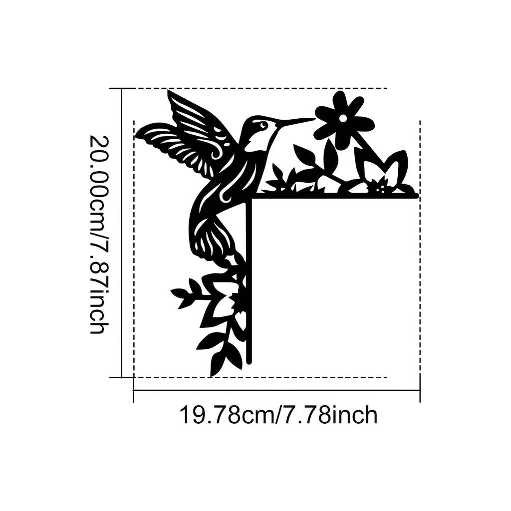 

1 шт. Креативные декоративные настенные наклейки в виде силуэта птицы — украсьте углы и рамы дверей с помощью художественного оформления из железа светло-серый