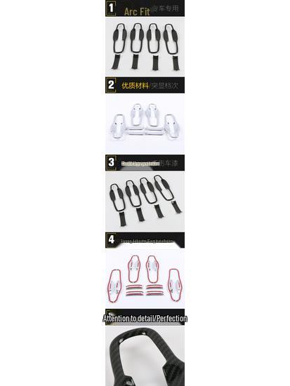 Fits 17 Models: Grand Cherokee Door Bowl Bright Ring & Scratch-Resistant Protective Film Cover Sticker