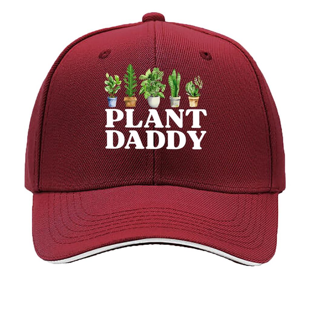 UnisexS Vintage Plant Daddy  Adjustable Hat with Potted Plant Design  PLANT DADDY Text  Distresse Sandwich Baseball Cap