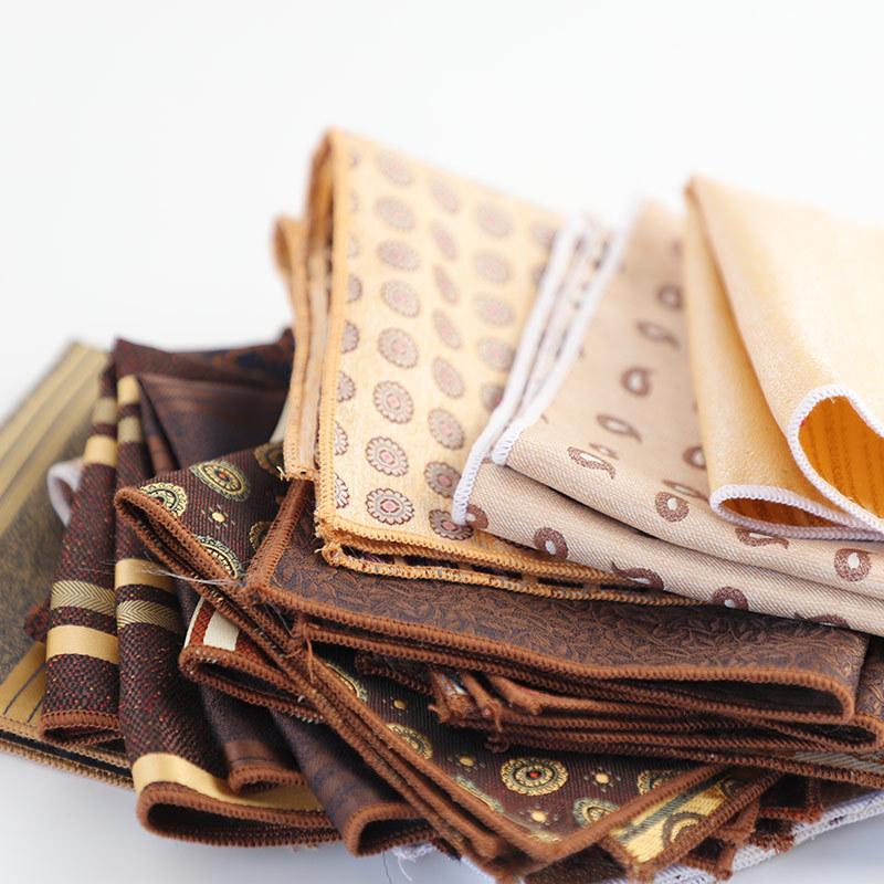 Coffee Can Be Matched with Maillard Suit Pocket Towel Men's Accessories Square Towel Handkerchief Alone 24*24cm