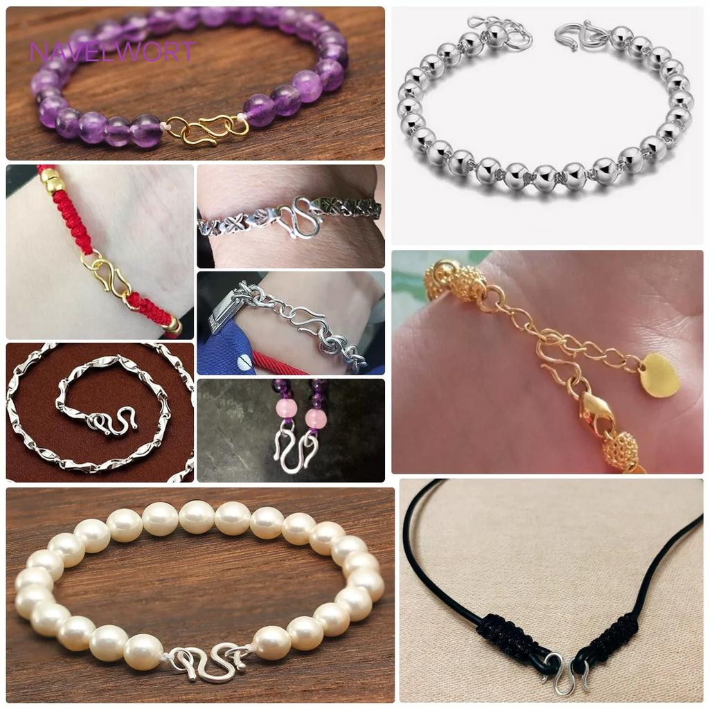 18K Gold Plated Brass S Shape End Clasps Hooks Chain Connectors For Jewelry Making DIY Handmade Bracelets Necklace Accessories
