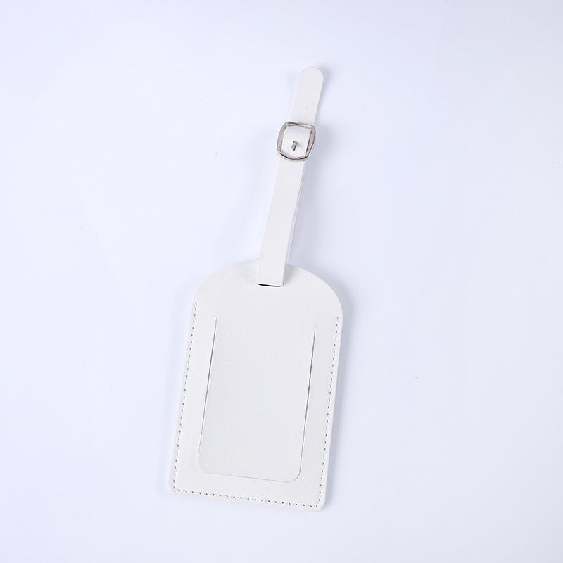 Anti-Lost Leather Luggage ID Tag with Boarding Pass Holder