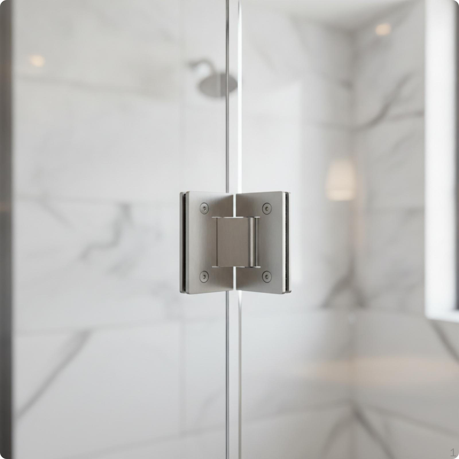 Frameless Shower Door Hinges Brushed Stainless
