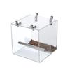 Portable Shower No-Leakage Bird Bathtub Acrylic Bird Bath Cage with Hanging Hooks for Most Birdcage
