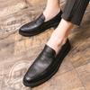 Men's Dress Shoes PU Leather Fashion Men Business Dress Loafers Pointy Shoes