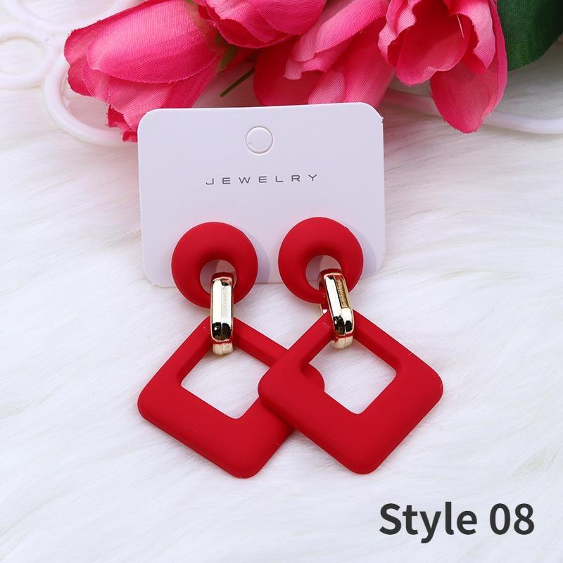 1 Pair Fashion Acrylic Drop Earrings Sweet Hollow Resin Drop Dangle Earrings for Women Jewelry