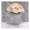 Artificial Bridal Bouquet Korean Style Wedding Photo Prop Event Decor for Brides Milky White