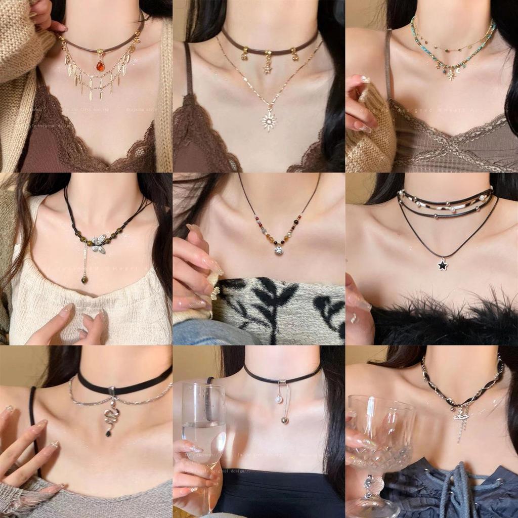 2024 Vintage Double-Layer Pearl Necklace with Heart Pendant