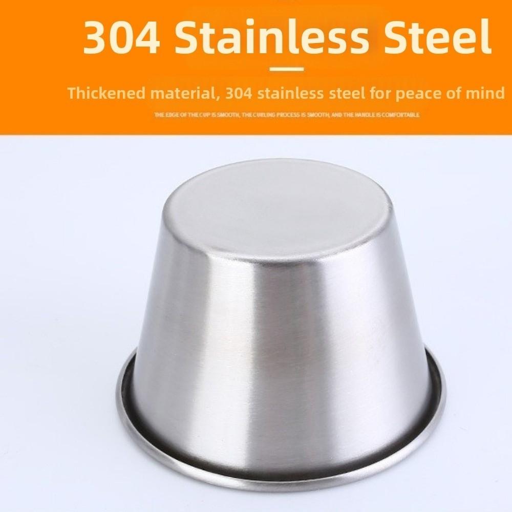12PCS/SET 304 Stainless Steel Barbecue Dipping Cup Stainless Steel Seasoning Dish Outdoor Use