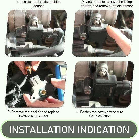 Pack-2 Car Idle Speed Control Valve Sensor + Throttle Position Sensor Kit, Standard Replacement 17113625 17113598, Compatible with GM Buick Cadillac