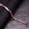 Ikuinen Magnetic Pure Copper Bracelets for Women Cubic Zirconia Chain Link Solid Metal High Magnet Jewelry