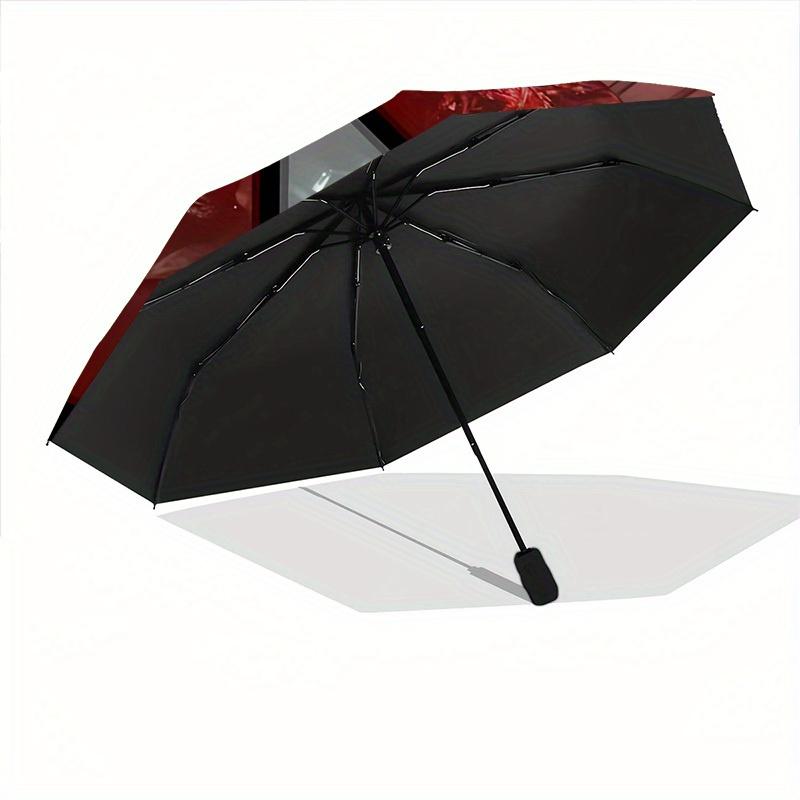 1pc Resident Evil Characters Auto Open/close, 8-Rib Iron Frame, Compact Folding Umbrella All-Season Portable Umbrella for Travel