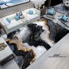 Luxury Fantasy Marble Carpet, Bedroom Carpet, Living Room, Sofa Decoration, Large Green and Gold Game Decoration