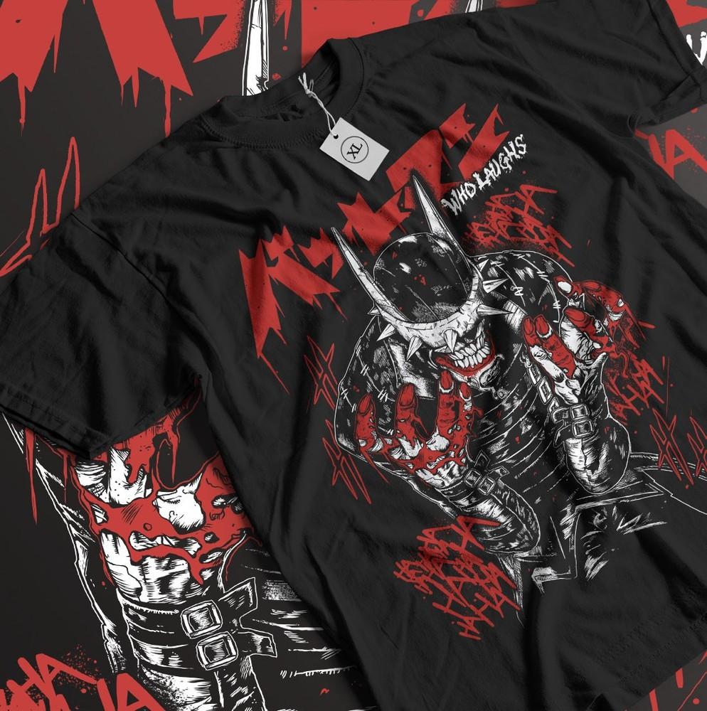 

Футболка Бэтмен, Который Смеется Супергеройская Футболка Подарок из Комиксов Рубашка DC Comics Унисекс Футболка XXXXL