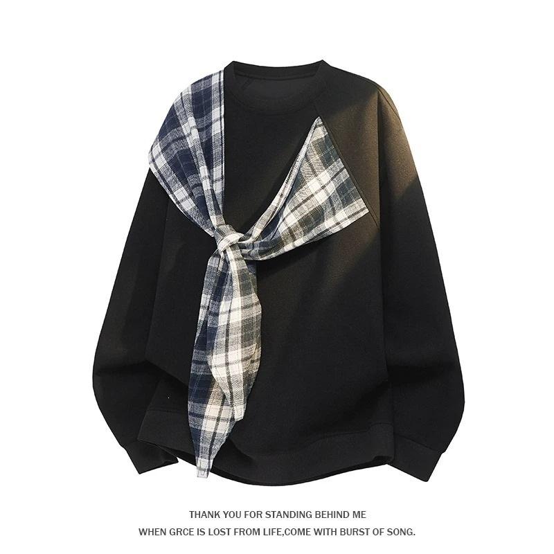 NASA ABOUT Autumn Bow Design Long Sleeve Sweater Men's and Women's Loose Casual Top