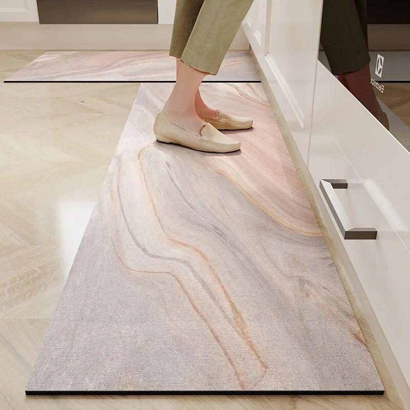 Kitchen Floor Mat Bathroom Absorbent Carpets Non-slip Anti-Fatigue Washable Bedroom Long Strip Soft Rug Home Entrance Doormat