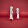 S999 Sterling Silver Bamboo Joint Bent Tube Beads for DIY Bracelets