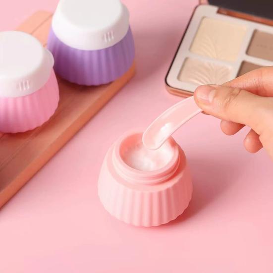 

4Pcs 40ML Silicone Travel Bottle with Clear PVC Bag Leak Proof Reusable рожевий/фіолетовий