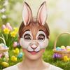 1/2/3dílná pohodlná přenosná EVA králičí maska na velikonoční večírky, maškarní plesy, měkké materiály, kreslený design, festivalová akce