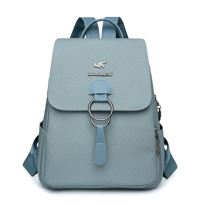 Fashionable Soft Leather Large-capacity Travel Backpack, Dual-purpose Single-shoulder Schoolbag Casually