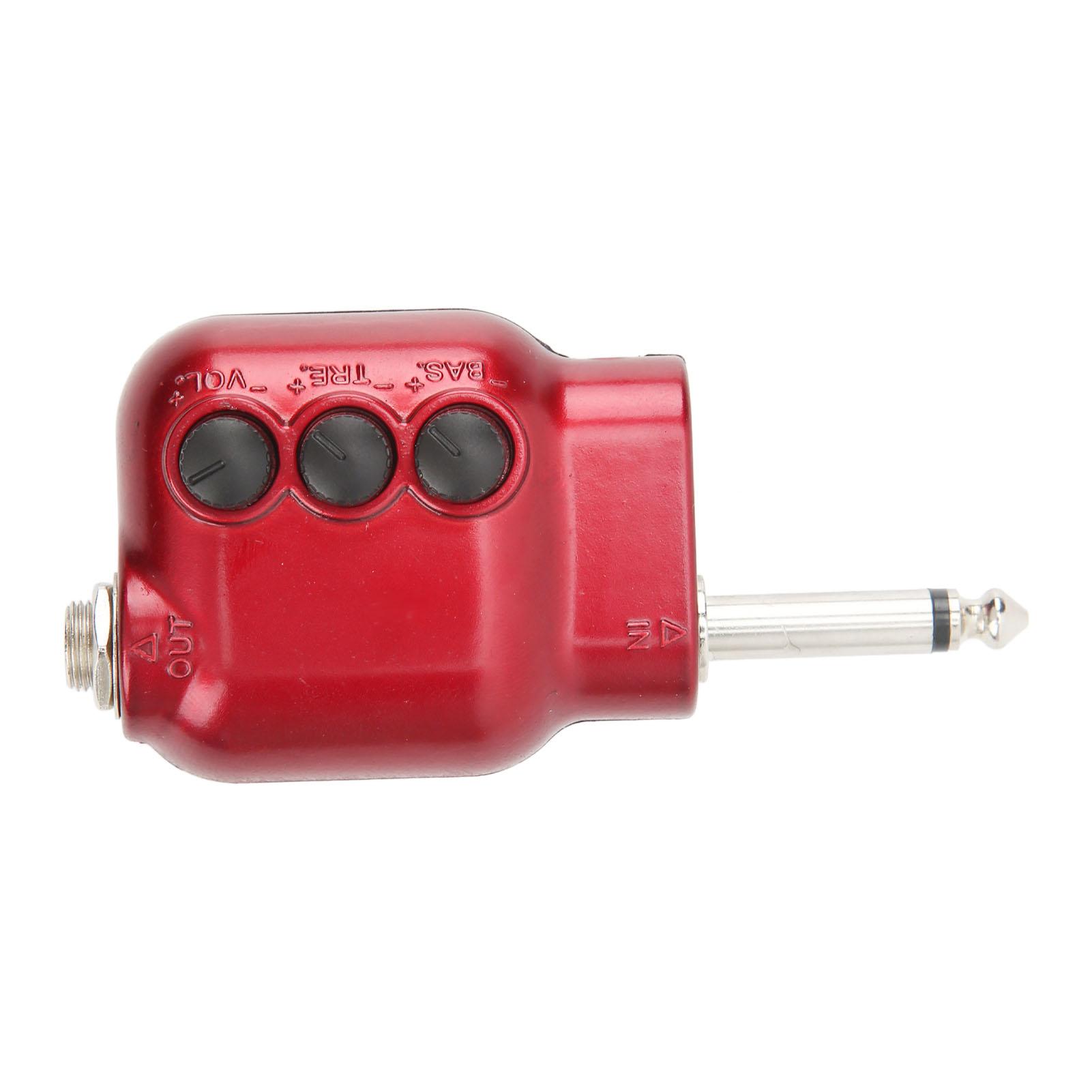 

Гитарный предусилитель, мини-предусилитель, штекер 6,35 мм для акустических гитар, аксессуары для инструментов, красный