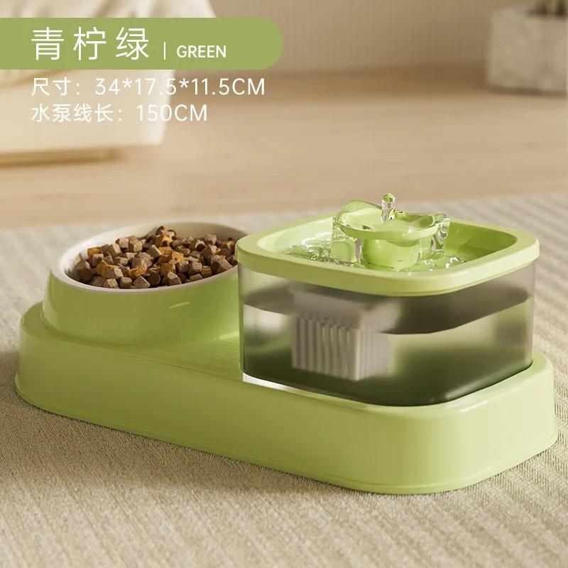 Pets Water Fountain Auto Filter USB Electric Mute Cat Drinker Bowl Pet Feeder 2-in-1 Recirculate Filtring Drinker for Cats Water