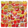 55 Graffiti-Style French Fries Stickers for Scooter & Computer - Waterproof Decoration