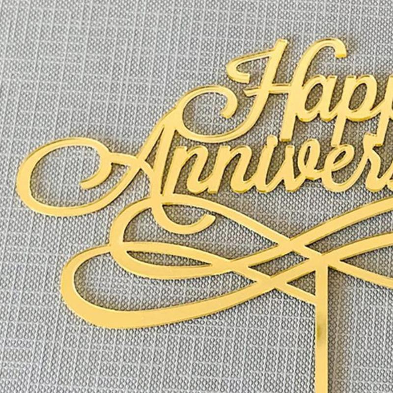 1Pcs Valentine'S Day Wedding Anniversary Couple Party Acrylic Letter Cake Plugin Diy Baking Pastry Dessert Decoration