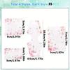 140pcs Flower Pattern Jewelry Packaging - 140pcs/Set, 4 Styles White Cardboard Display Cards for Earrings Necklaces Pinkish Tone Versatile Stylish