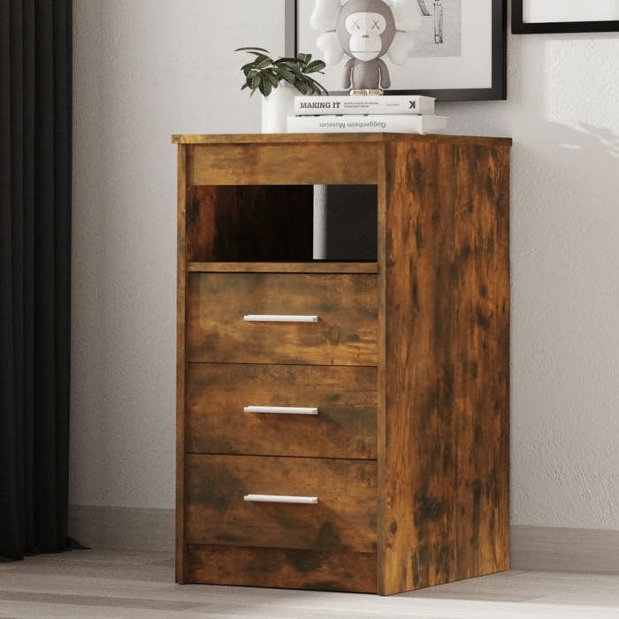 VidaXL Chest of Drawers Smoked Oak 40x50x76 Cm Engineered Wood 815093