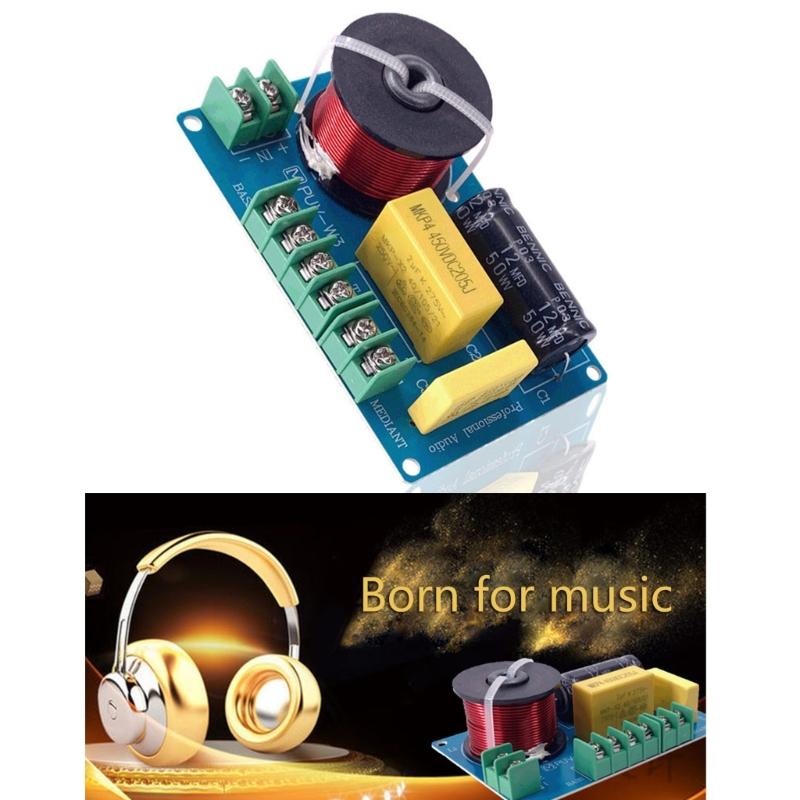 2 Pieces 3-Way Audio Frequency Dividers HiFi Filter Circuit Board Stereo Speaker Crossover Filters Treble/Alto/Bass 200W