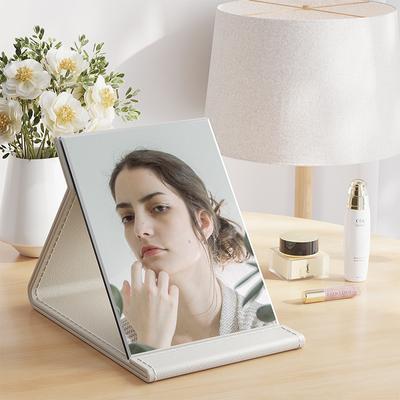 Skládací Přenosné HD Make-up Zrcátko PU Kůže Stolní Přenosné Make-up Zrcátko Velké Stolní Zrcátko