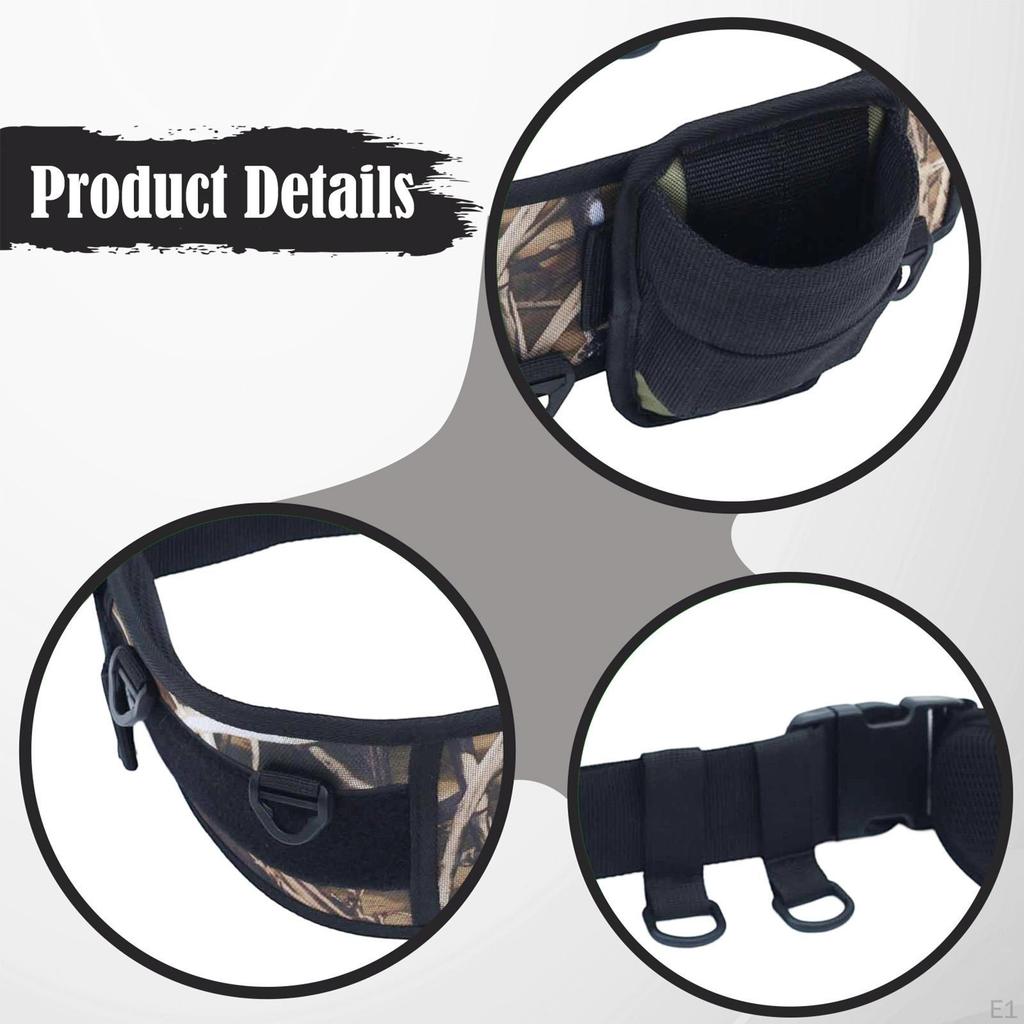 Adjustable Fishing Belt with Hanging Hooks, Rod Holder And Pole for Camping Sea