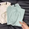 Women's Autumn New Women's Clothing Semi-turtleneck Solid Color Knitted Sweater Bottom Shirt Women's Long Sleeve Sweater Women's