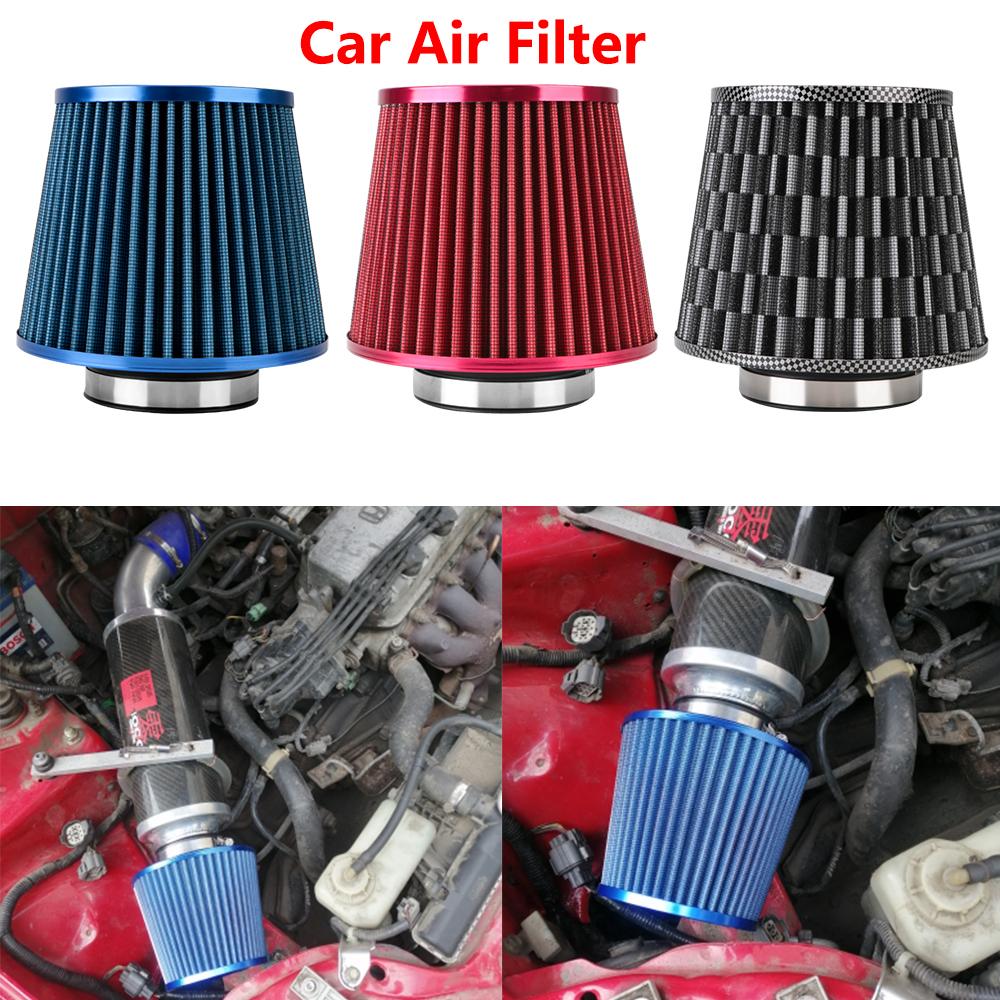 Filtro Aria Auto Krtopo A Imbuto 76 Mm - Ad Alto Flusso, A Cono Sportivo, 4 Strati, Con Clip Di Fissaggio - Per Aumentare Potenza E Accelerazione