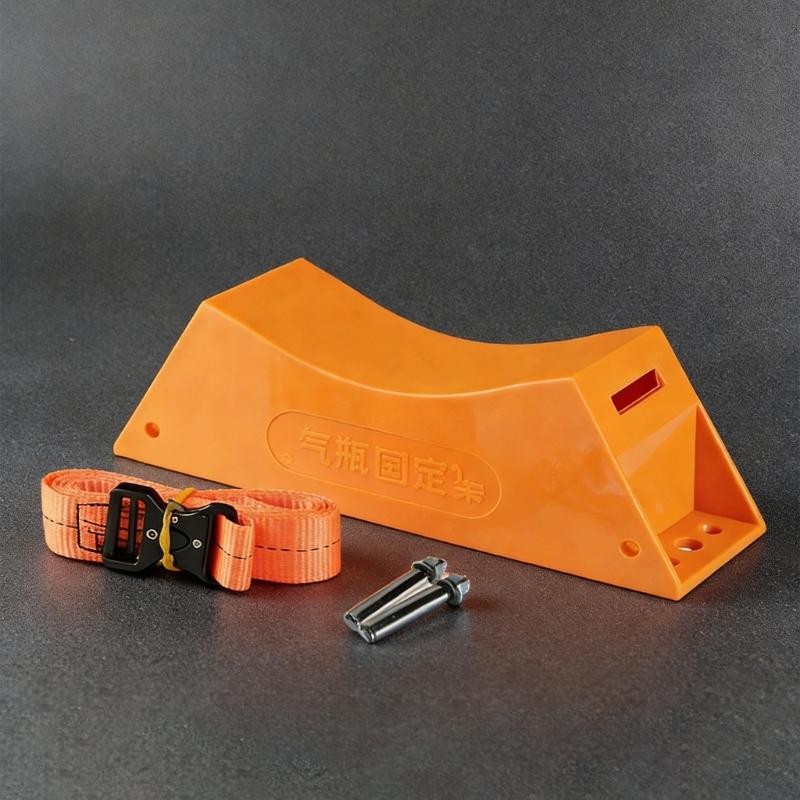 Heavy Duty ABS Gas Bottle Holder Wall Mounted With Safety Strap For Laboratory Hospital Factory Use Easy Installation