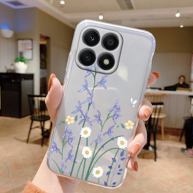 Clear Case For Honor X8b X8A X8 X7C X6 X6A X6B 70 Lite 200 Smart X7a Leopard Print Basic Phone Cover Soft Butterfly Pattern Bags
