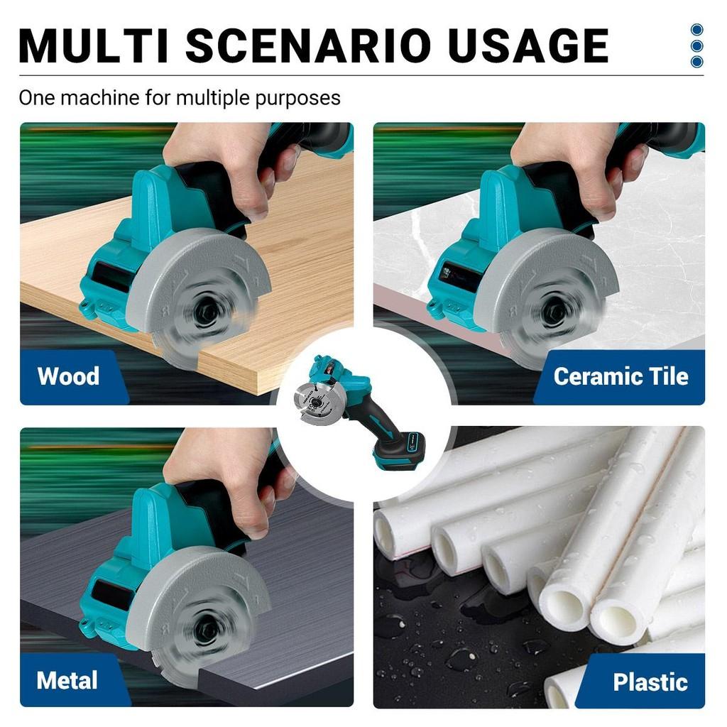 76mm Wireless Adjustable Speed Cutting Machine Portable Woodworking Power Tool Brushless Electric Angle Grinder