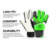 1 Pair Children Anti-Slip Glove PU Lightweight Goalkeeper Gloves Full Finger Protection Thickened Latex Football Gloves For Kids