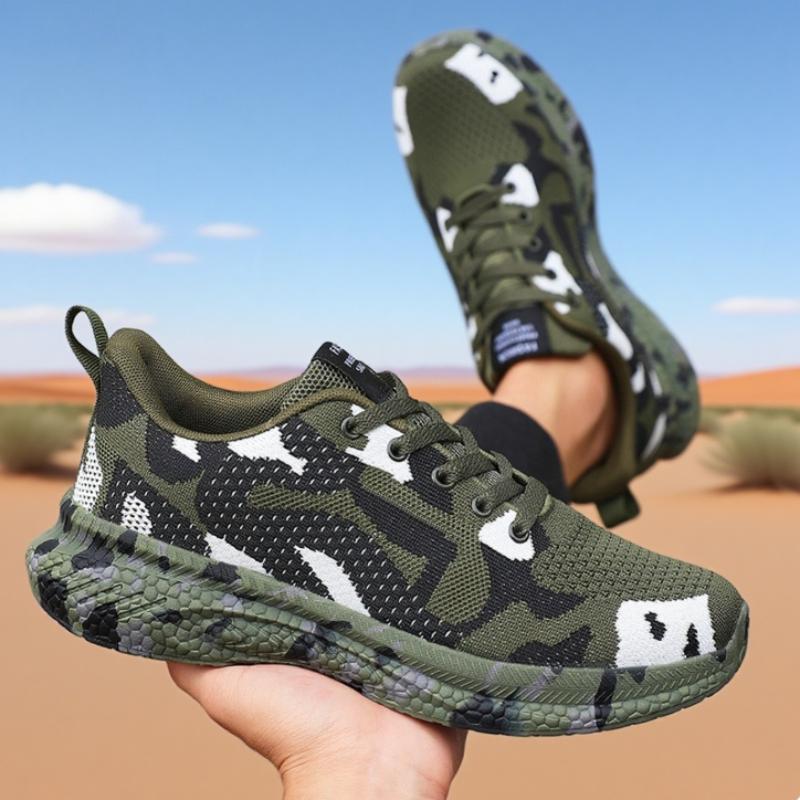 Camo Sports Sneakers Lightweight Comfort Eye Catching Pattern Running Hiking Shoe Urban Chic Breathable Stylish Camouflage Shoes